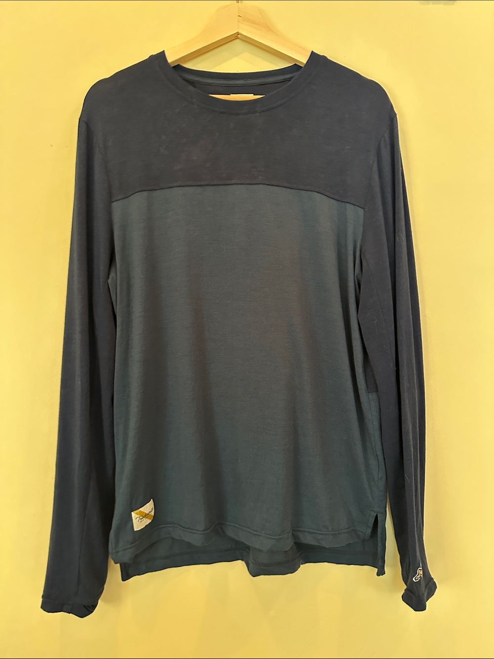 Tracksmith Men’s Merino Two-Tone Long-Sleeve Running Tee